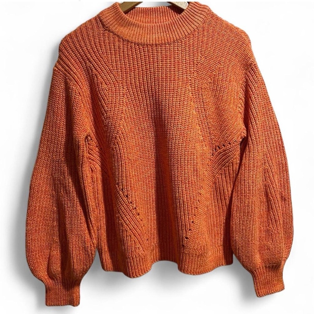 H&M Vibrant Orange Turtleneck Sweater
